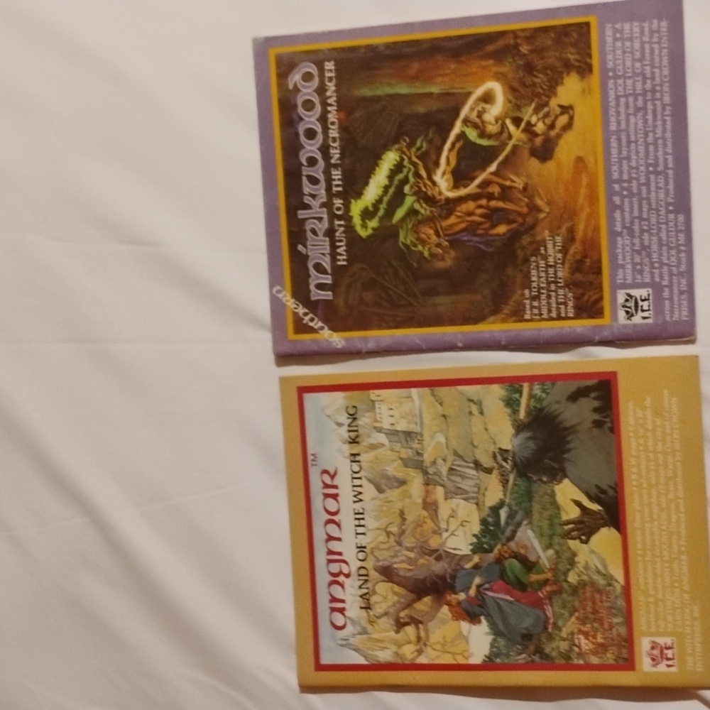 Angmar, Southern Mirkwood, Moria, Lorien 4 books Based Off Middle Earth